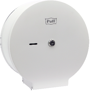 Диспенсер для туалетной бумаги Puff-5160W, нержавеющая сталь, белый