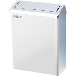 Контейнер для мусора настенный с крышкой push-open 23 л. нерж сталь NOFER 14078.W белый