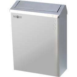 Контейнер для мусора настенный с крышкой push-open 23 л. нерж. сталь NOFER 14078.S матовый
