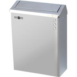 Контейнер для мусора настенный с крышкой push-open 23 л. нерж. сталь NOFER 14079.S матовый