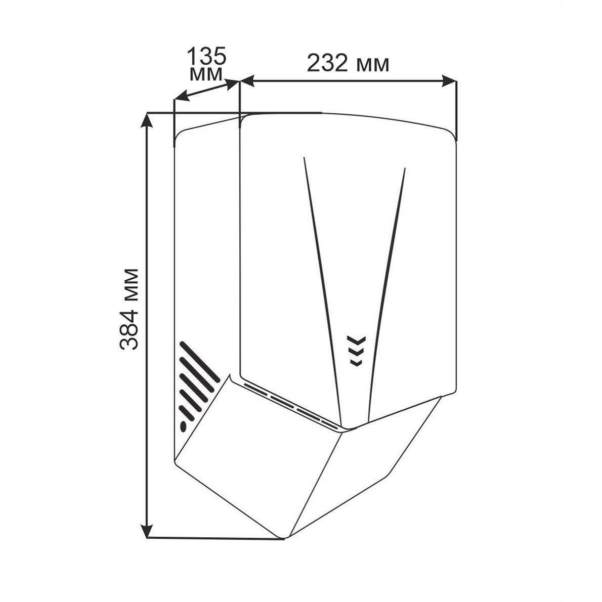 Сушилка для рук Ksitex M-2020W JET — фото 6